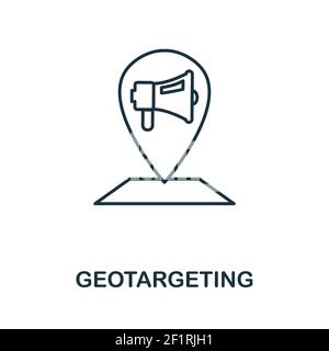 Geotargeting icon. Simple element from social media collection. Creative Geotargeting icon for web design, templates, infographics and more Stock Vector