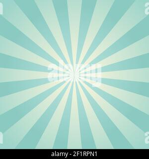 Sunlight retro faded background. Pale blue and beige color burst background. Fantasy Vector illustration. Magic Sun beam ray sunburst pattern backgrou Stock Vector