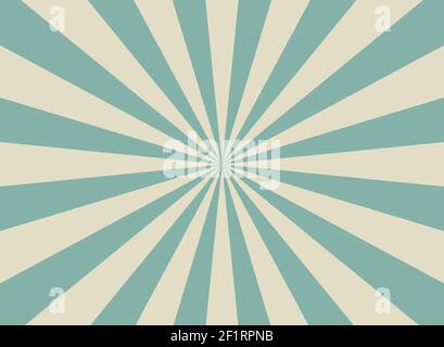 Sunlight retro faded background. Pale blue and beige color burst background. Fantasy Vector illustration. Magic Sun beam ray sunburst pattern backgrou Stock Vector