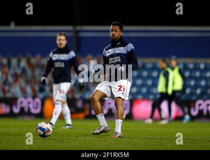 London, UK. 9th March 2021; The Kiyan Prince Foundation Stadium, London, England; English Football League Championship Football, Queen Park Rangers versus Wycombe Wanderers; Chris Willock of Queens Park Rangers warming up Credit: Action Plus Sports Images/Alamy Live News Stock Photo