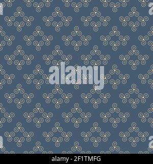 Ornamental abstract circle spiral relationship seamless pattern. Ornament can be used for gift wrapping paper, pattern fills, web page background Stock Vector