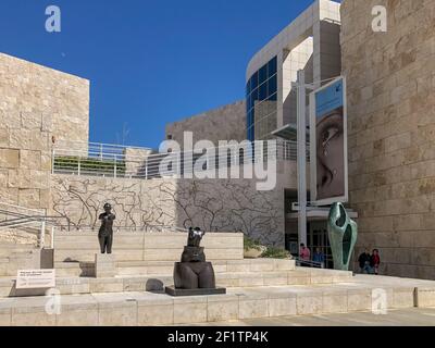 The Getty Center museum in Los Angeles California USA was designed by architect Richard Meier in 1997. Stock Photo