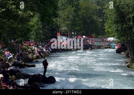 CANOE-KAYAK - 2012 ICF DOWNHILL WORLD CHAMPIONSHIPS - LA PLAGNE (FRA) - DAY 4 - 30/06/2012 - PHOTO JULIEN CROSNIER / KMSP / DPPI - SPRINT - ILLUSTRATION Stock Photo