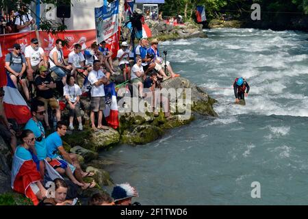 CANOE-KAYAK - 2012 ICF DOWNHILL WORLD CHAMPIONSHIPS - LA PLAGNE (FRA) - DAY 4 - 30/06/2012 - PHOTO JULIEN CROSNIER / KMSP / DPPI - SPRINT - ILLUSTRATION Stock Photo