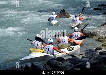 CANOE-KAYAK - 2012 ICF DOWNHILL WORLD CHAMPIONSHIPS - LA PLAGNE (FRA) - DAY 4 - 30/06/2012 - PHOTO JULIEN CROSNIER / KMSP / DPPI - SPRINT - ILLUSTRATION Stock Photo