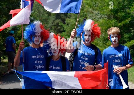 CANOE-KAYAK - 2012 ICF DOWNHILL WORLD CHAMPIONSHIPS - LA PLAGNE (FRA) - DAY 4 - 30/06/2012 - PHOTO JULIEN CROSNIER / KMSP / DPPI - SPRINT - ILLUSTRATION Stock Photo