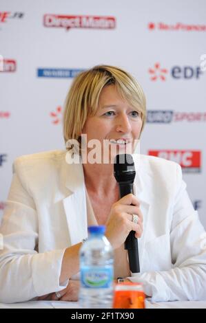 SWIMMING - OPEN EDF 2012 - PRESS CONFERENCE - PARIS (FRA) - 05/07/2012 - PHOTO STEPHANE KEMPINAIRE / KMSP / DPPI - Stock Photo