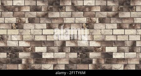 Brick stone wall banner background seamless texture Stock Photo - Alamy