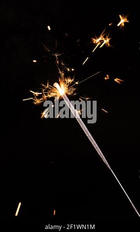 New year party sparkler Stock Photo