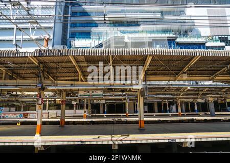 Image of Yokohama Station with no people Stock Photo