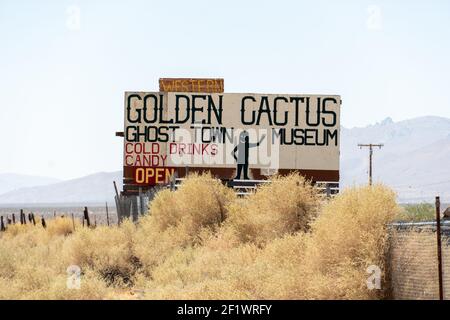 The Golden Cactus, Ghost Town  Museum in Pearsonville, California Stock Photo