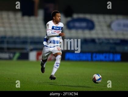 London, UK. 9th March 2021; The Kiyan Prince Foundation Stadium, London, England; English Football League Championship Football, Queen Park Rangers versus Wycombe Wanderers; Chris Willock of Queens Park Rangers with the ball Credit: Action Plus Sports Images/Alamy Live News Stock Photo