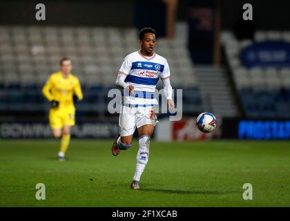 London, UK. 9th March 2021; The Kiyan Prince Foundation Stadium, London, England; English Football League Championship Football, Queen Park Rangers versus Wycombe Wanderers; Chris Willock of Queens Park Rangers with the ball Credit: Action Plus Sports Images/Alamy Live News Stock Photo