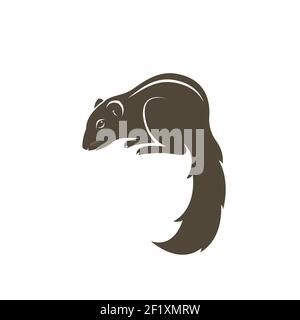 Vector of chipmunk design on white background. Easy editable layered vector illustration. Wild Animals. Stock Vector