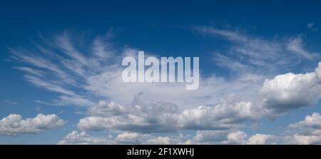 Clouds in blue sky background Stock Photo
