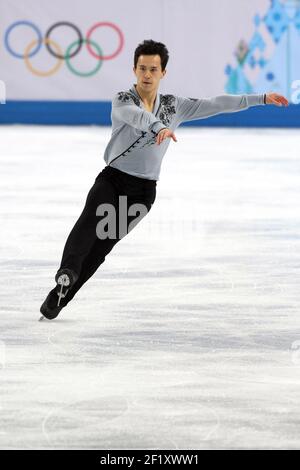 Patrick Chan from Canada wins the silver medal, during the figure skating individual men, free skating program of the XXII Winter Olympic Games Sotchi 2014, at the Sports palace of Iceberg, on February 14, 2014 in Sochi, Russia. Photo Pool KMSP / DPPI Stock Photo