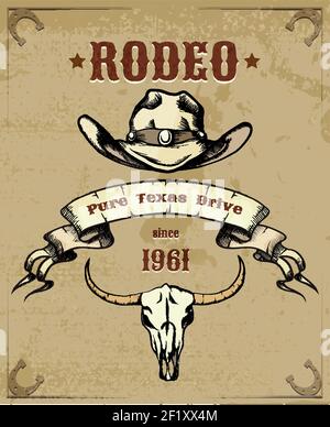 Cowboy themed poster template vector with editable text set Stock ...