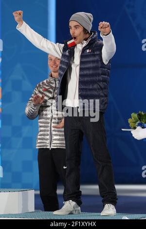 Freestyle Men's Ski Halfpipe Podium, Kevin Rolland from France, bronze ...