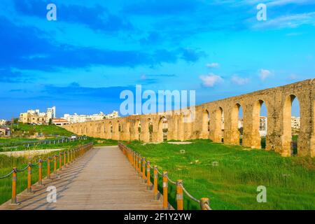 Kamares Aqueduct site, Larnaca, Cyprus Stock Photo