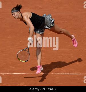 Lucie Safarova from czech Republic competes during the French Tennis Open at the Roland Garros stadium in Paris, France, on May 31, 2014 - Photo Philippe Millereau / KMSP / DPPI Stock Photo