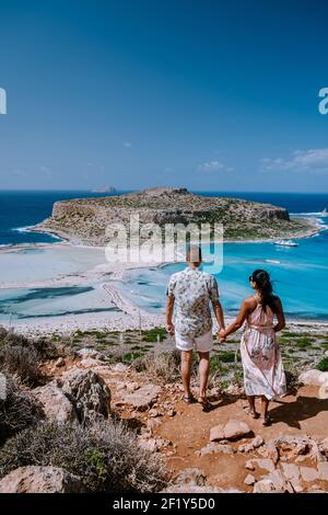 Balos Beach Cret Greece, Balos beach is on of the most beautiful beaches in Greece at the Greek Island Stock Photo