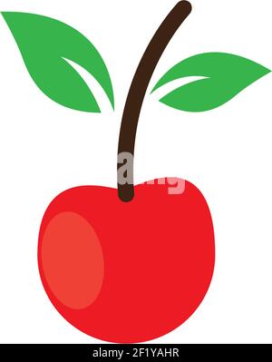 Cherry logo template vector icon illustration design Stock Vector