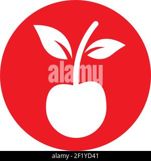 Cherry logo template vector icon illustration design Stock Vector