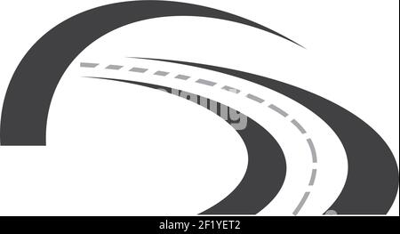 Road logo template vector icon illustration design Stock Vector