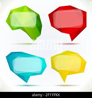 Set of Speech Bubbles isolated on white. Vector illustration. EPS10 opacity Stock Vector