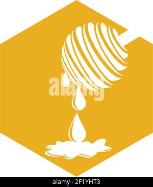 Honey logo template vector icon illustration design Stock Vector