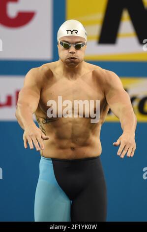Florent Manaudou (FRA) competes on 50 /M Freestyle during the World Championships Short Course 2014, at Doha in Qatar, day 2, December 4, 2014. Photo Stephane Kempinaire / KMSP / DPPI Stock Photo