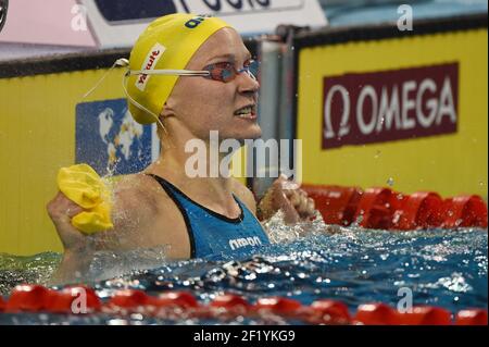 Sarah Sjoestroem (SWE) competes and wins the Gold Medal on 50 M Butterfly during the World Championships Short Course 2014, at Doha in Qatar, day 3, December 5, 2014. Photo Stephane Kempinaire / KMSP / DPPI Stock Photo