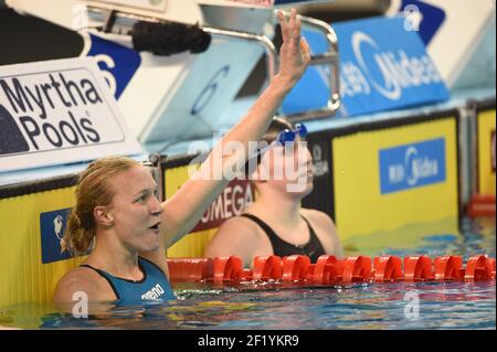 Sarah Sjoestroem (SWE) competes and wins the Gold Medal on 200 m Freestyle during the World Championships Short Course 2014, at Doha in Qatar, day 5, December 7, 2014. Photo Stephane Kempinaire / KMSP / DPPI Stock Photo