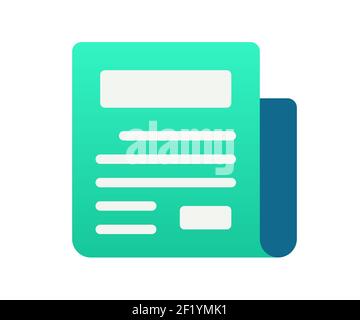 newspaper magazine single isolated icon with gradient style vector design illustration Stock Photo