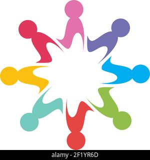 Adoption and community care logo template vector icon illustration design Stock Vector