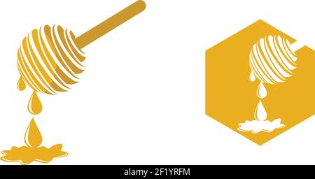 Honey logo template vector icon illustration design Stock Vector
