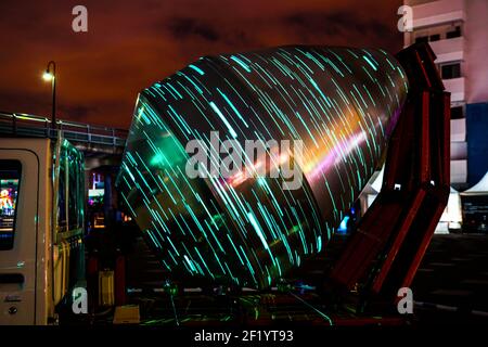 Illuminated car Stock Photo