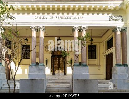 Havana Cuba. November 25, 2020: House of Representatives in Old Havana, current local government office Stock Photo