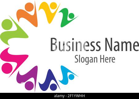 Adoption and community care logo template vector icon illustration design Stock Vector