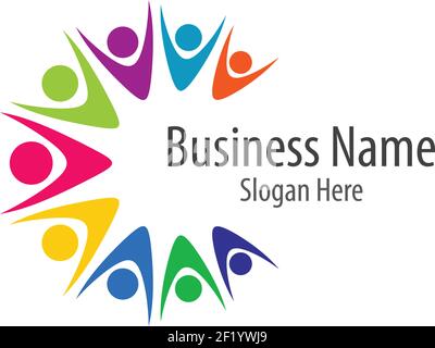 Adoption and community care logo template vector icon illustration design Stock Vector