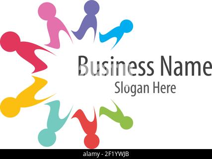 Adoption and community care logo template vector icon illustration design Stock Vector