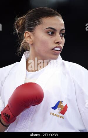 Emilie Thouy of France competes in Karate, women's Kumite -55kg, during the 1st European Olympic Games 2015 in Baku, Azerbaijan, Day 1, on June 13, 2015 - Photo Philippe Millereau / KMSP / DPPI Stock Photo