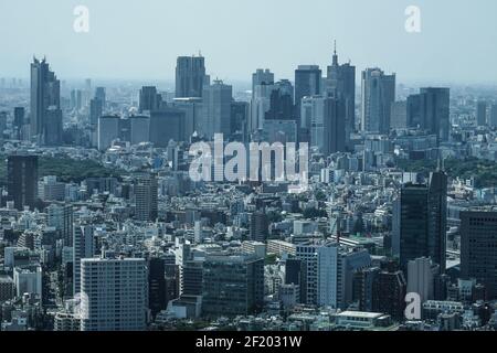 Urban landscape from the Roppongi Hills Observation Deck Stock Photo