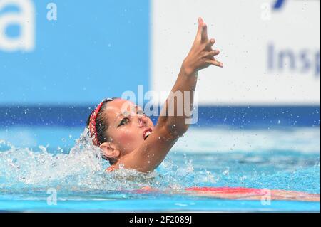 Laura Auge and Margaux Chretien for France compete on Duet Free in Synchronized Swimming during the 16th Fina World Championships 2015, in Kazan, Russia, Day 5, on July 28, 2015 - Photo Stephane Kempinaire / KMSP / DPPI Stock Photo