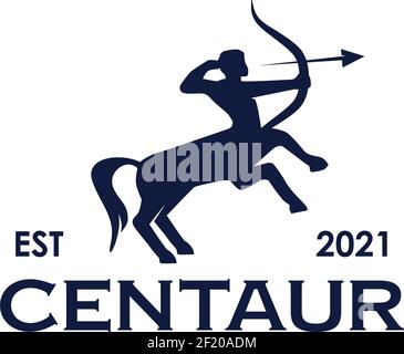 Centaur icon logo design vector template Stock Vector