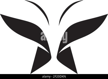 Black butterfly logo design vector template Stock Vector