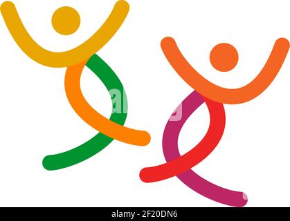 Children community logo design vector template Stock Vector