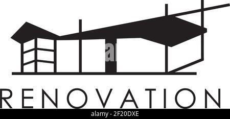Home renovation company logo design vector template Stock Vector