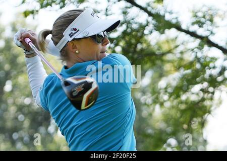 Morgan Pressel of Usa competes during the second round of LPGA Evian Championship 2015, day 5, at Evian Resort Golf Club, in Evian-Les-Bains, France, on September 11, 2015. Photo Philippe Millereau / KMSP / DPPI Stock Photo