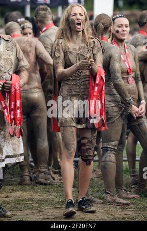 during the Reebok Spartan Race in Jablines, on September 19, 2015